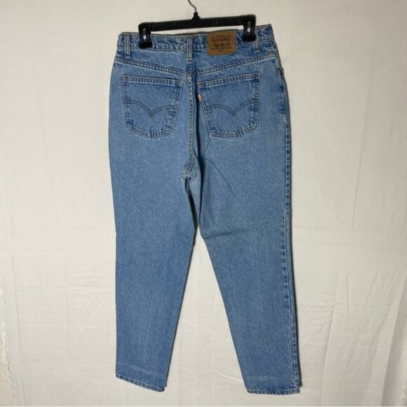 Vintage Levi’s 631 White Orange Tab Light Wash Curvy High Rise Mom Jeans 28 - Picture 2 of 15
